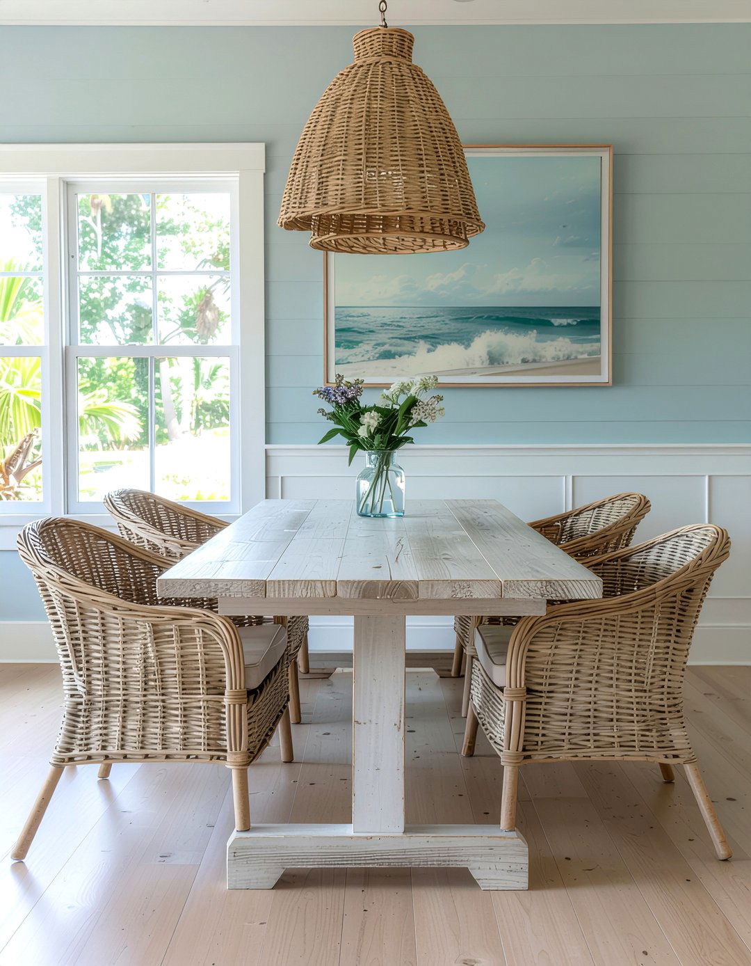 Coastal Farmhouse Dining Table - 30 farmhouse dining table ideas