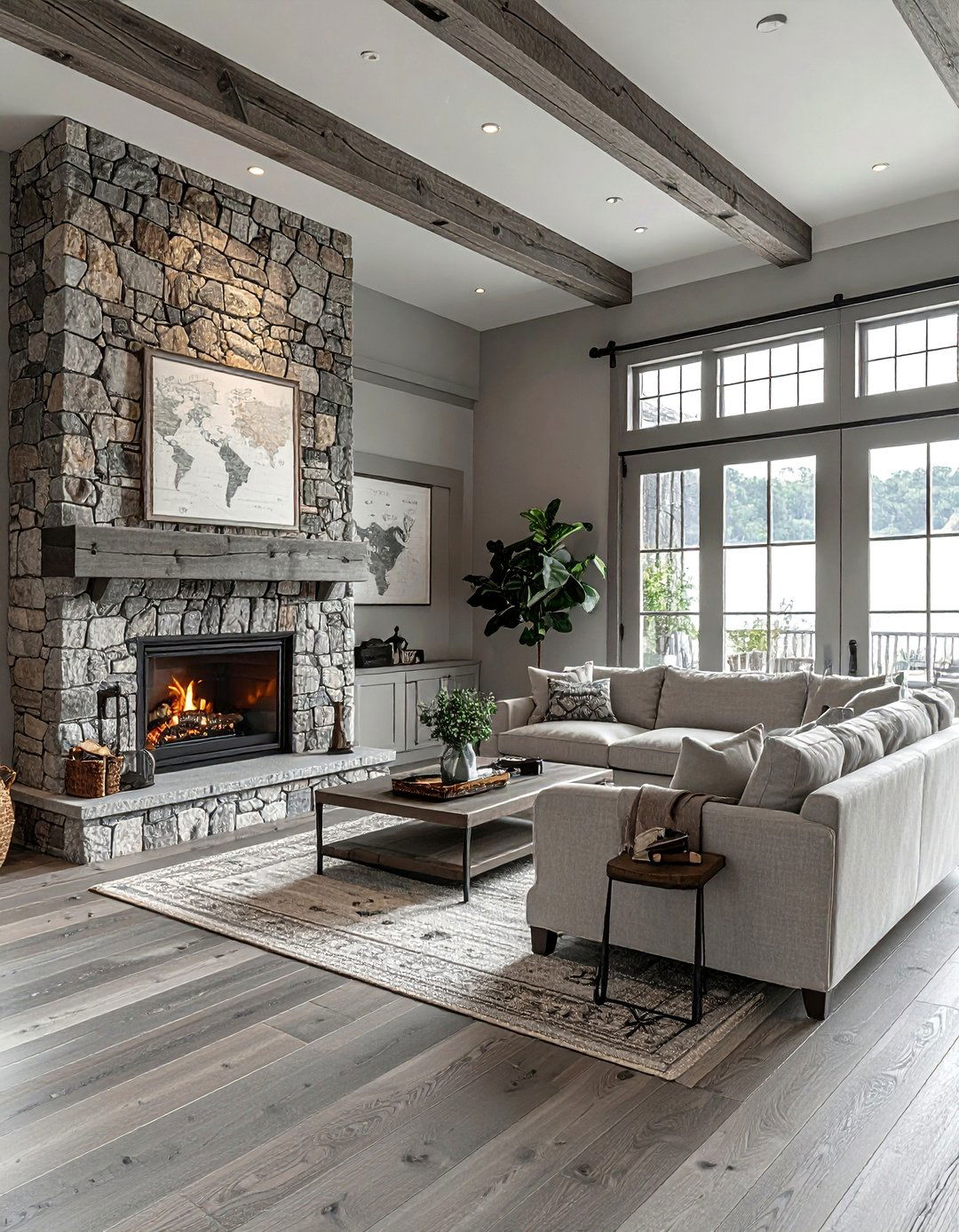 Coastal Farmhouse Grey Living Room - 30 coastal grey living room ideas