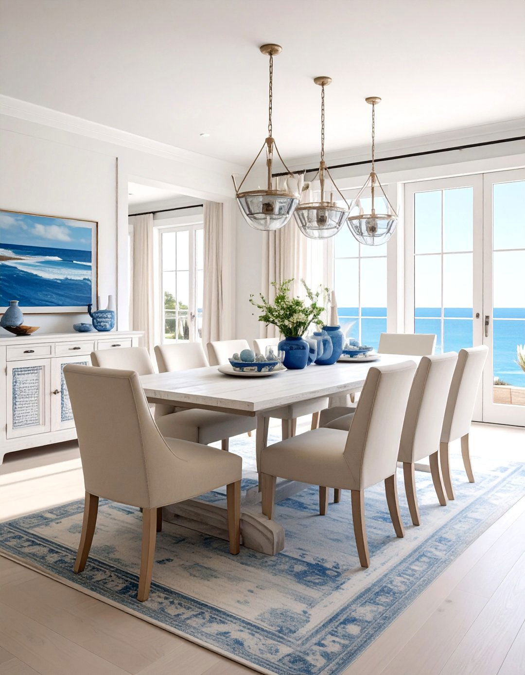 Coastal Formal Dining - 30 dining room formal entertaining ideas