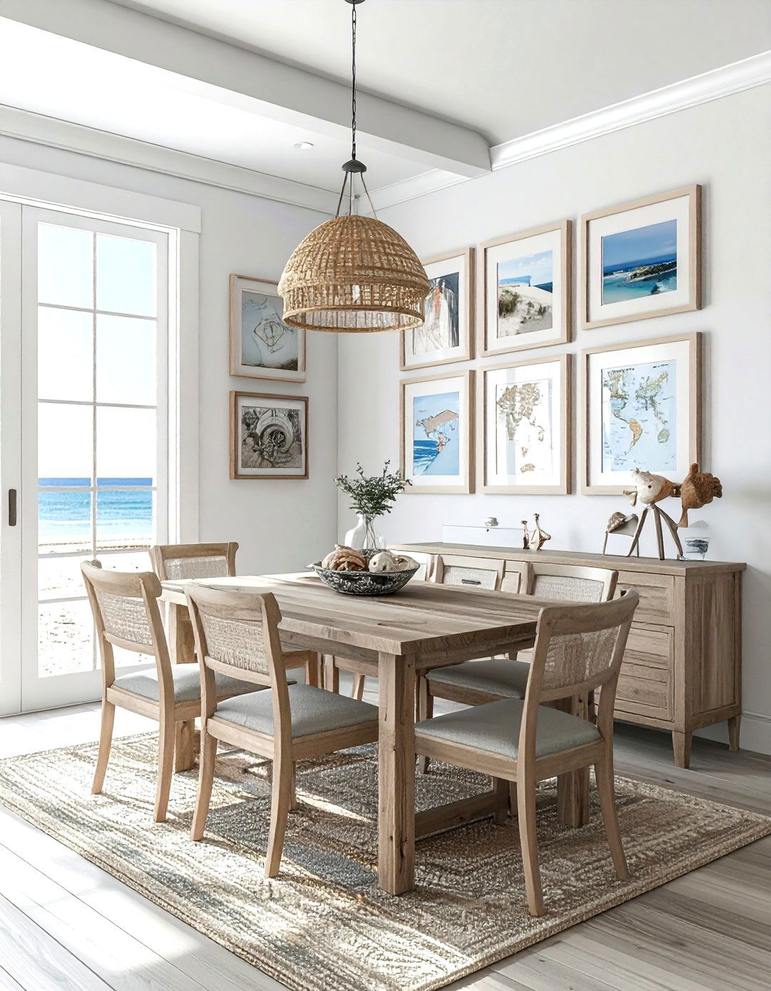 Coastal Gallery Wall - 30 Nantucket dining room ideas