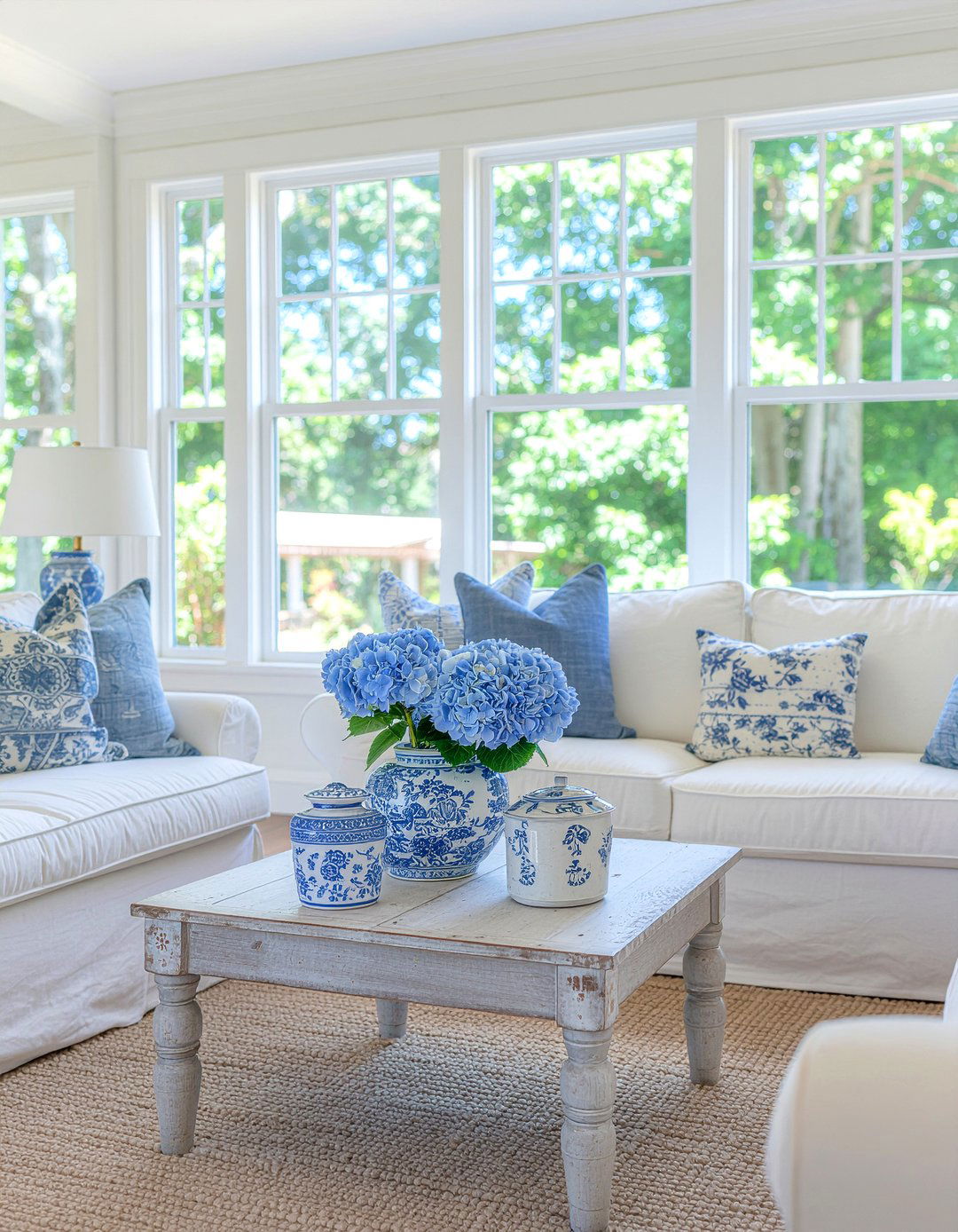 Coastal Grandmother Living Room - 30 beach themed living room ideas