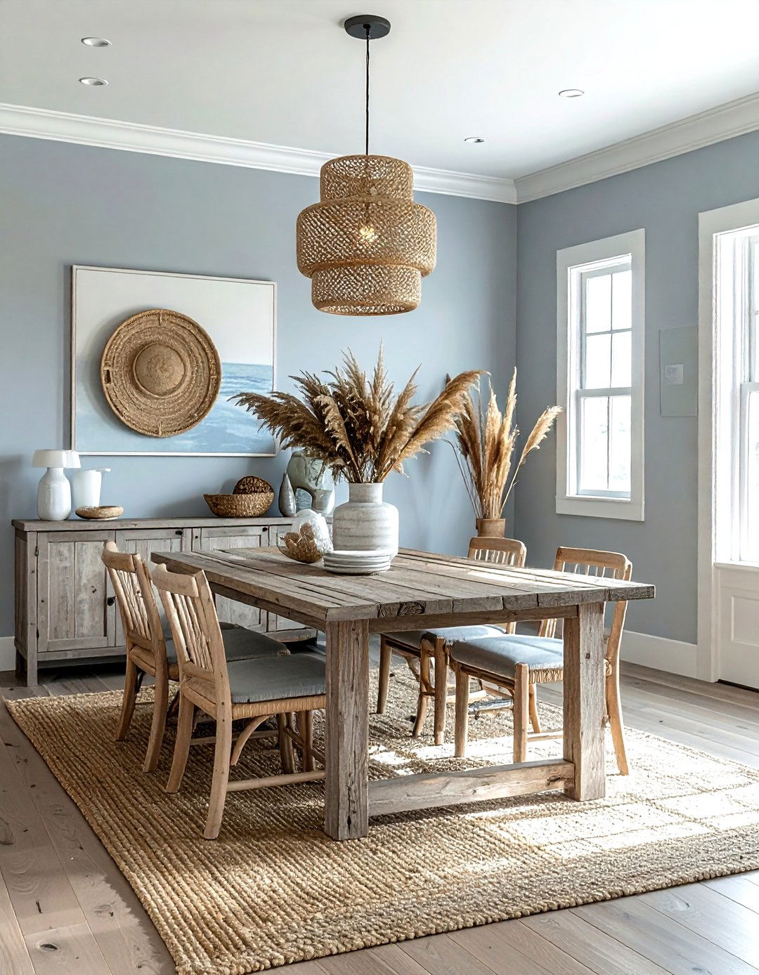 Coastal Gray Dining Room - 30 gray dining room decor ideas