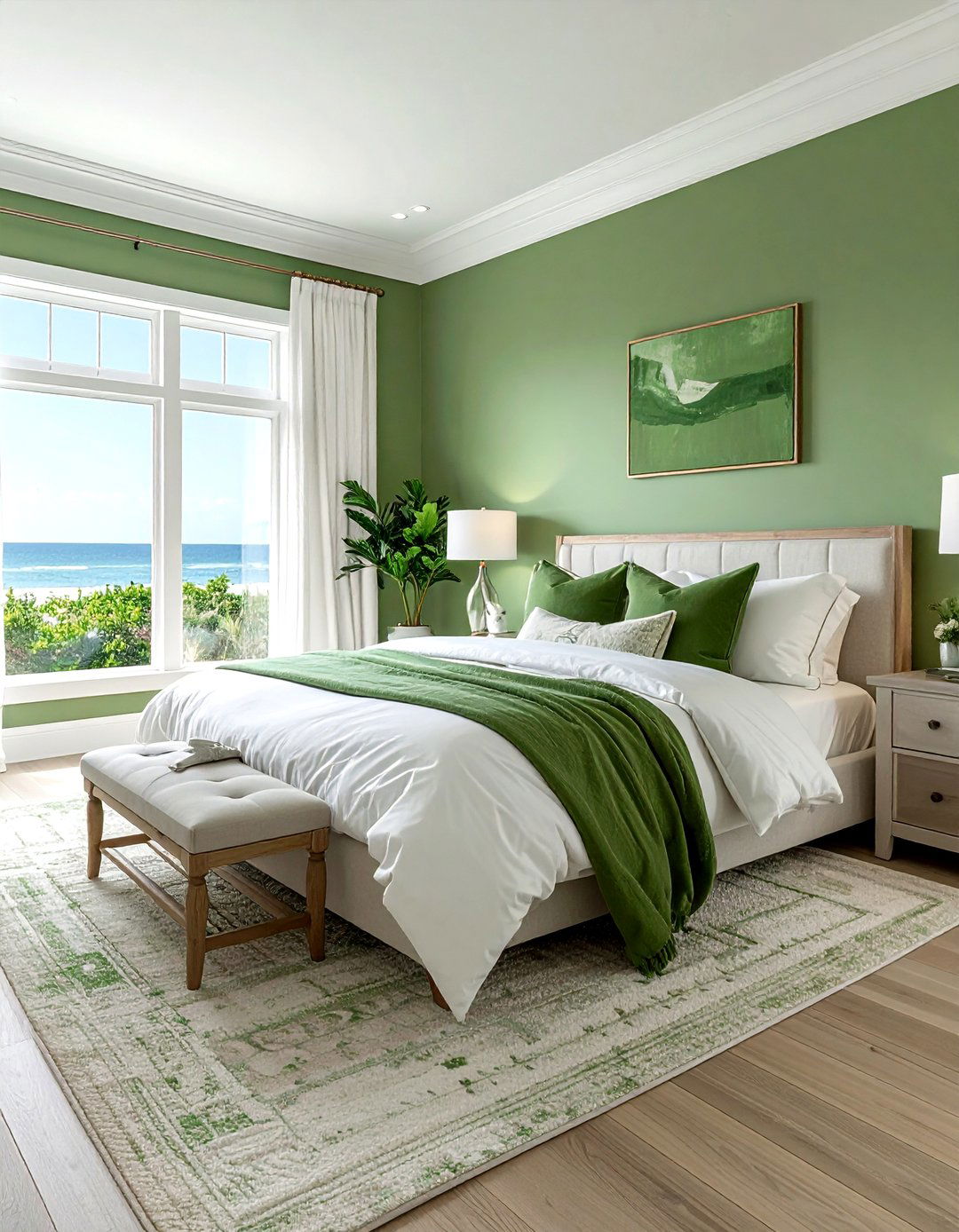 Coastal Green And White Bedroom - 30 coastal green bedroom ideas