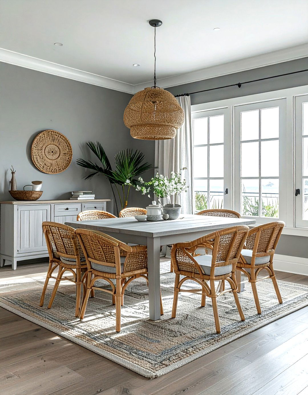 Coastal Grey Dining Room - 30 grey dining room decor ideas