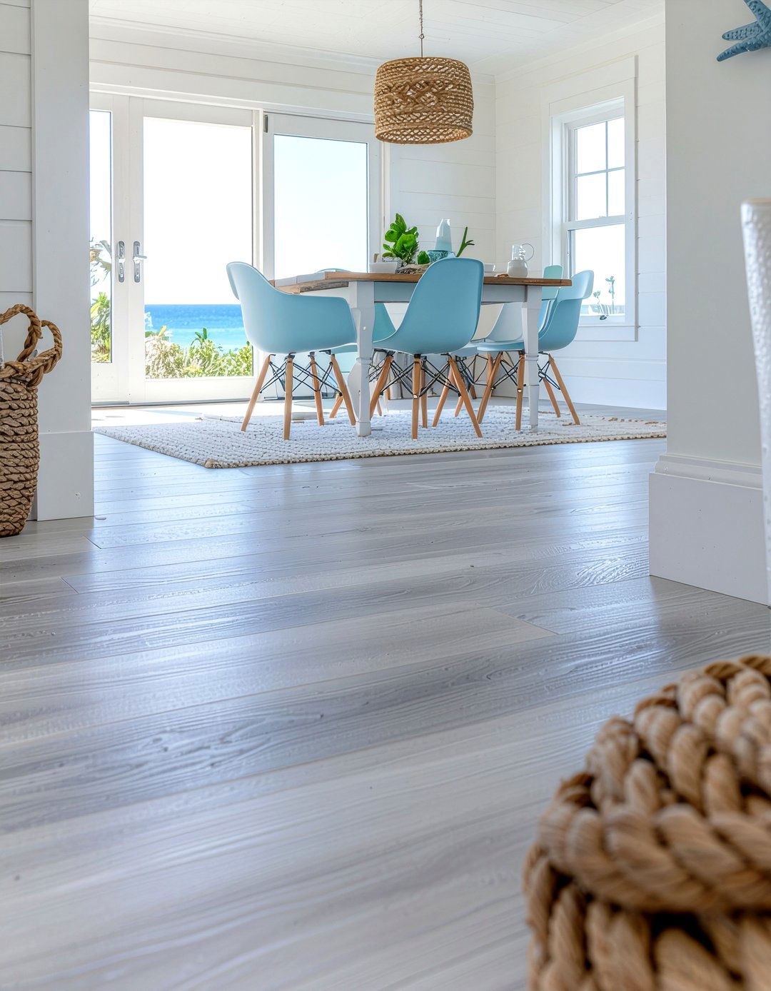 Coastal Grey Vinyl Floor - 30 dining room vinyl floor ideas