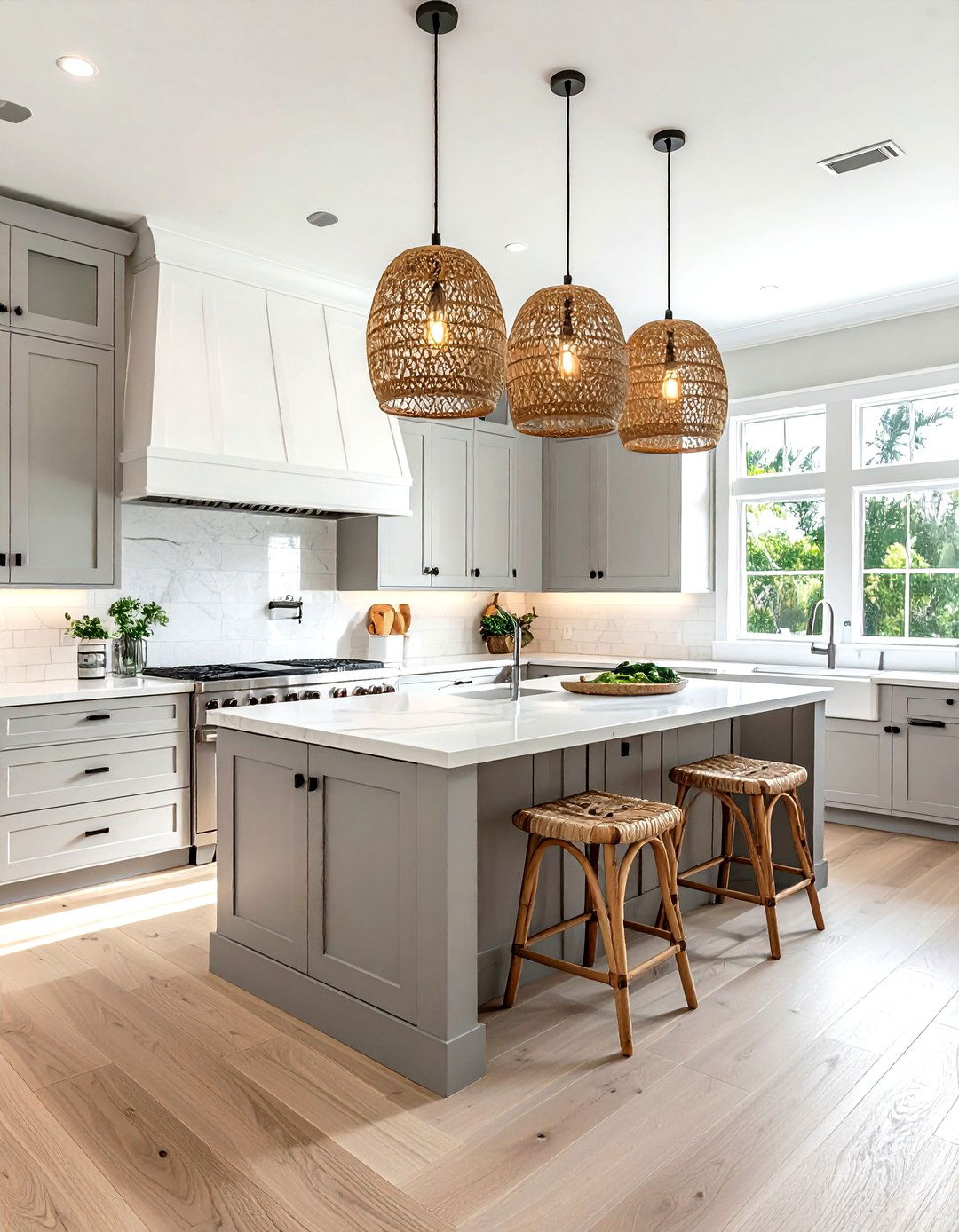 Coastal Grey White Kitchen - 30 grey and white kitchen ideas