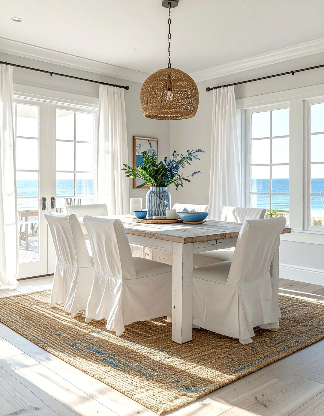 Coastal Hamptons Dining Room - 30 refined dining room ideas