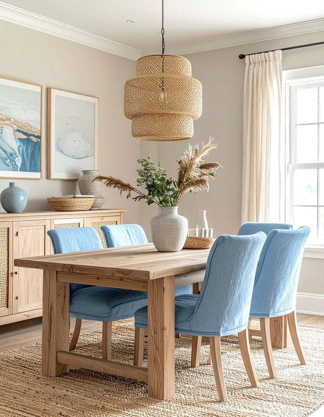 Coastal Hamptons Dining Room - 30 Hamptons dining room ideas