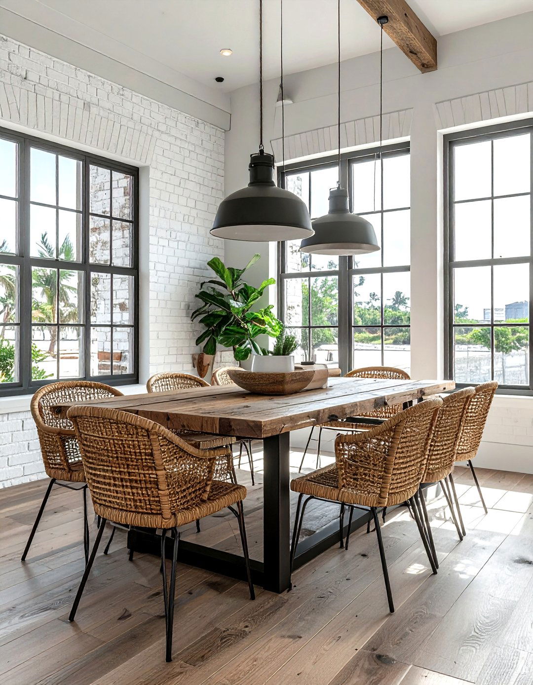 Coastal Industrial Dining Room - 30 coastal dining room ideas