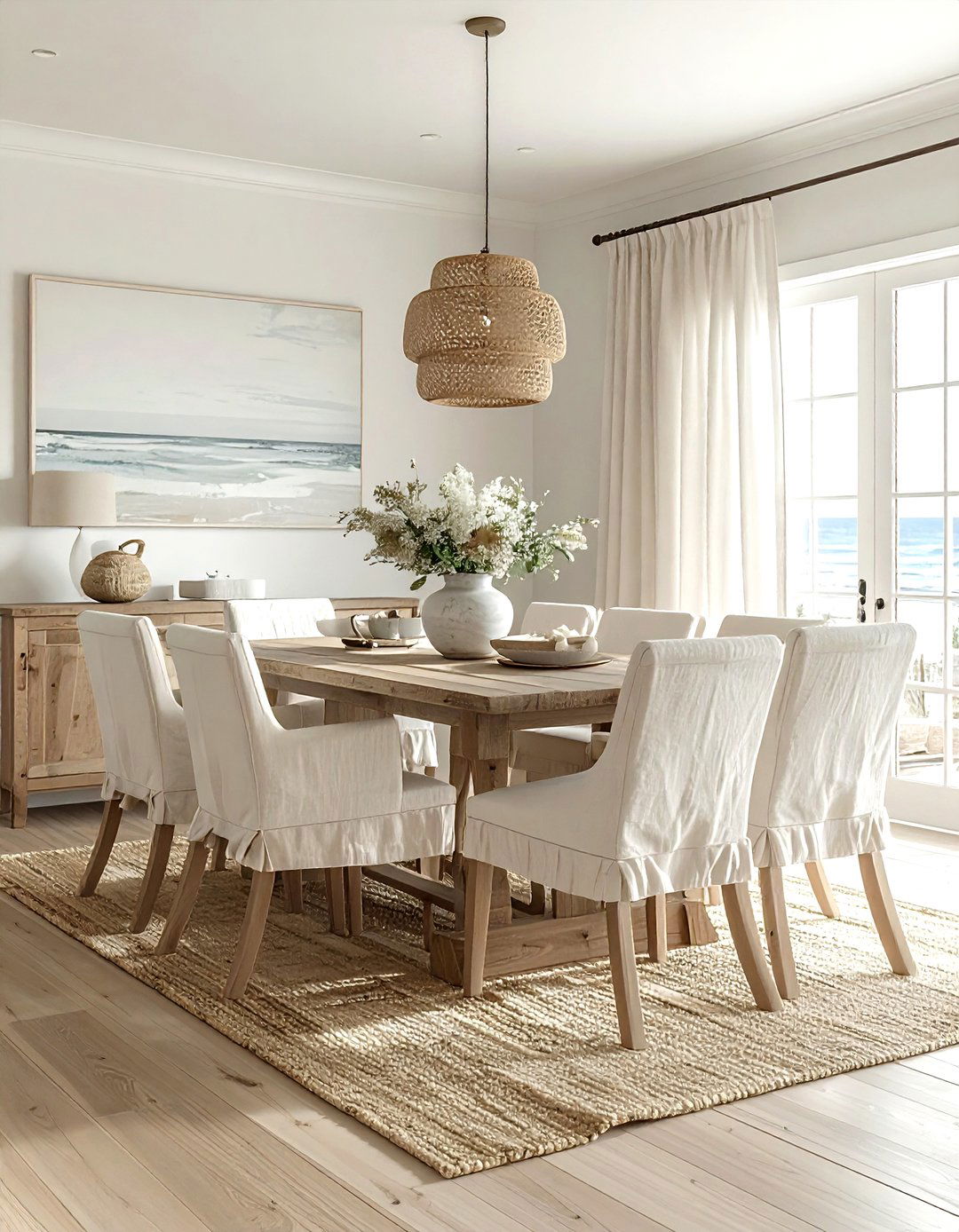 Coastal Ivory Dining Room - 30 ivory dining room ideas