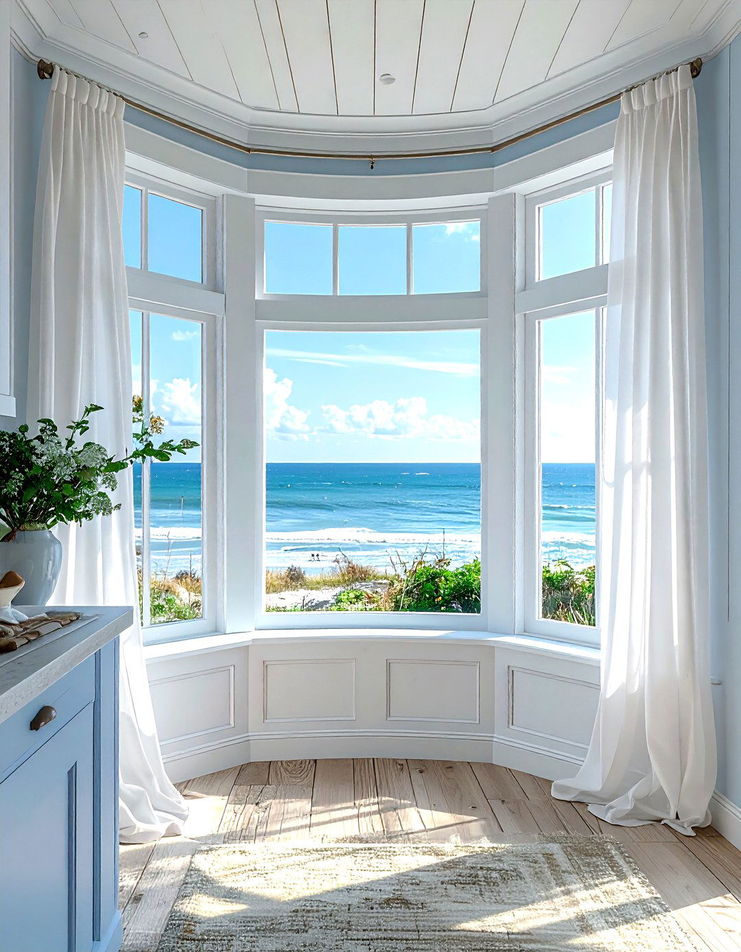 Coastal Kitchen Bay Window - 30 kitchen bay window ideas