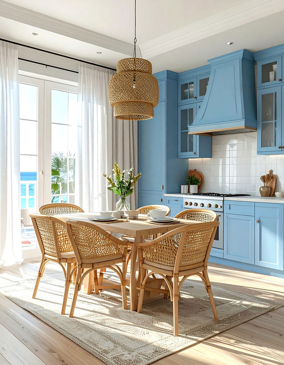 Coastal Kitchen Dining Combo - 30 dining room kitchen combo ideas