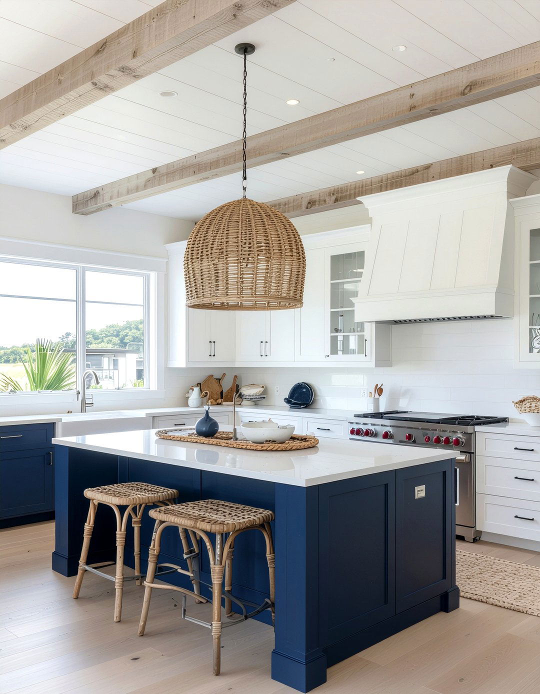 Coastal Kitchen Rattan Pendant - 30 rattan pendant kitchen ideas