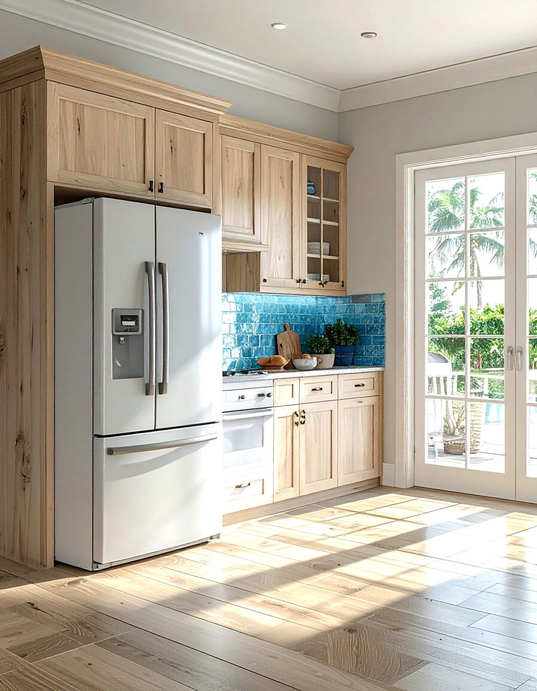 Coastal Kitchen Refrigerator - 30 French door refrigerator kitchen ideas