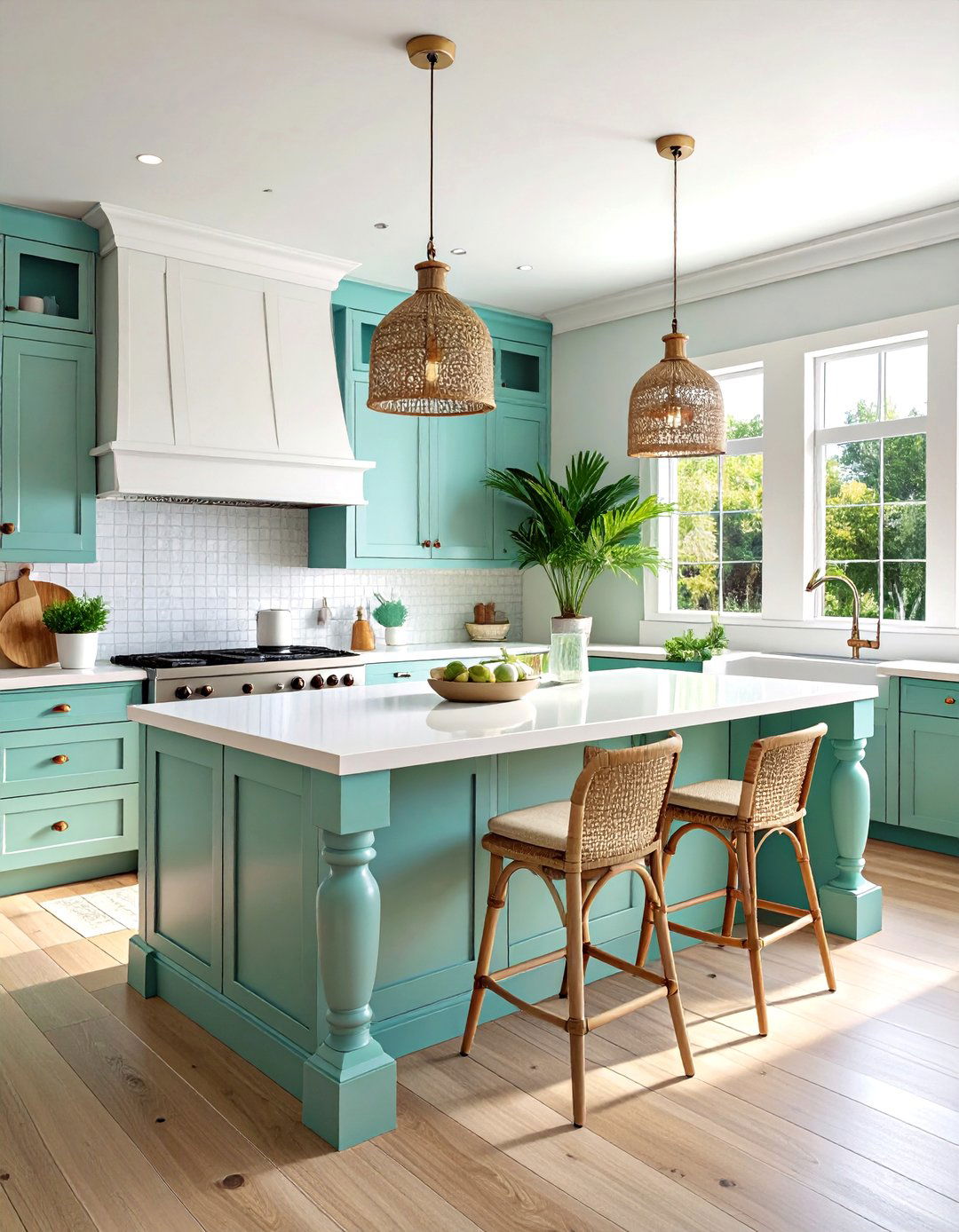 Coastal Kitchen White Countertop - 30 white countertop kitchen ideas