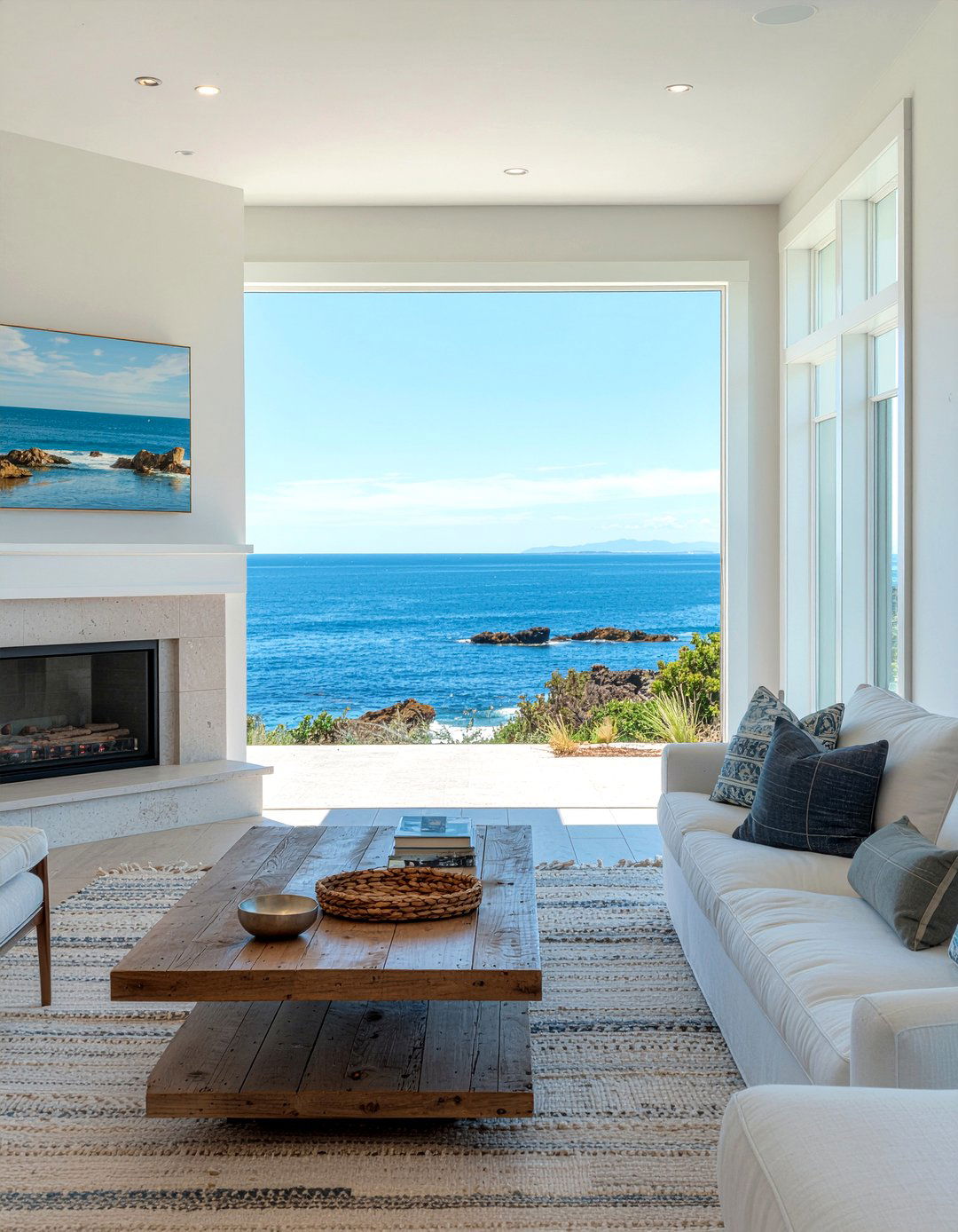 Coastal Landscape Painting - 30 nantucket living room ideas