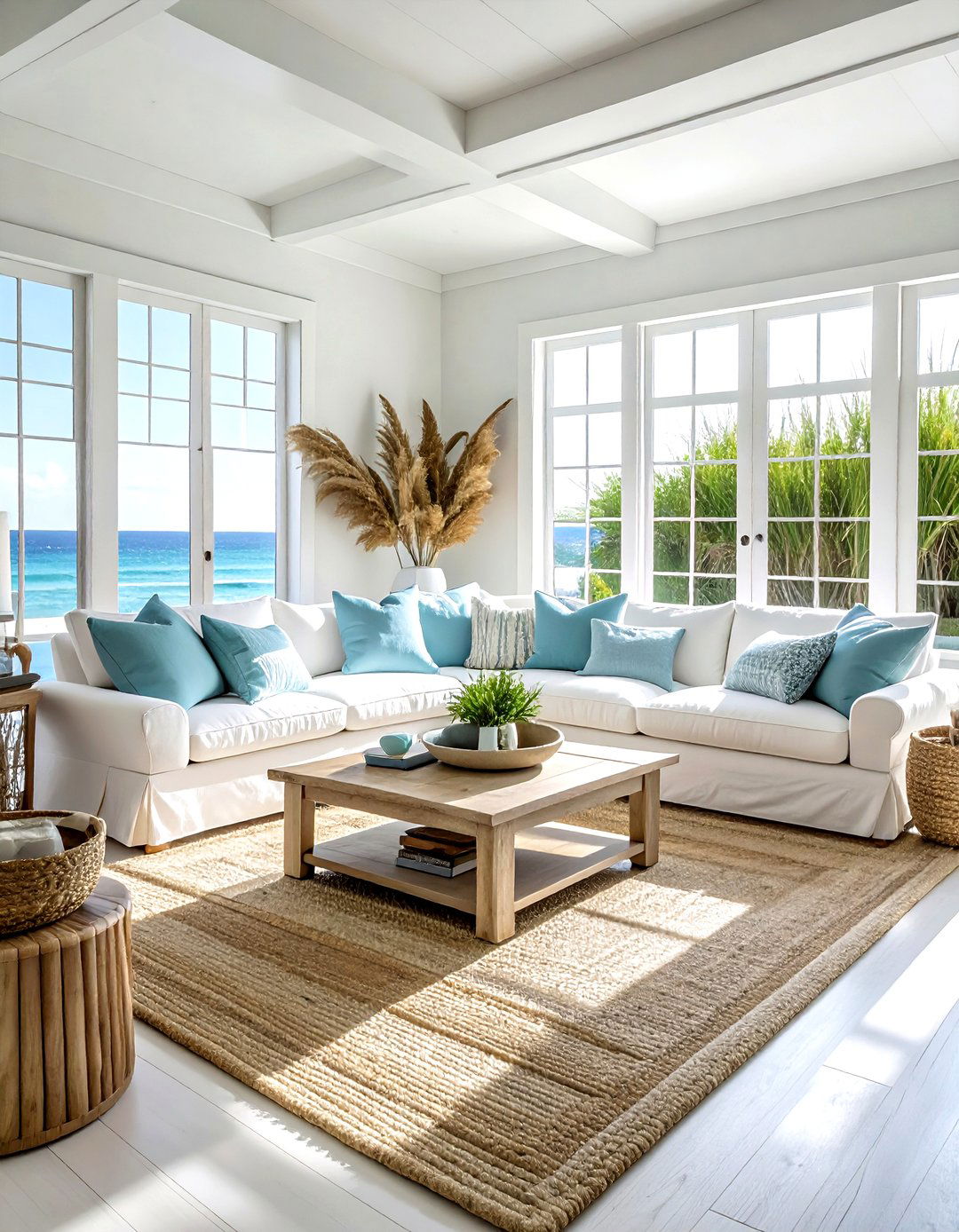Coastal Living Room - 30 living room white walls