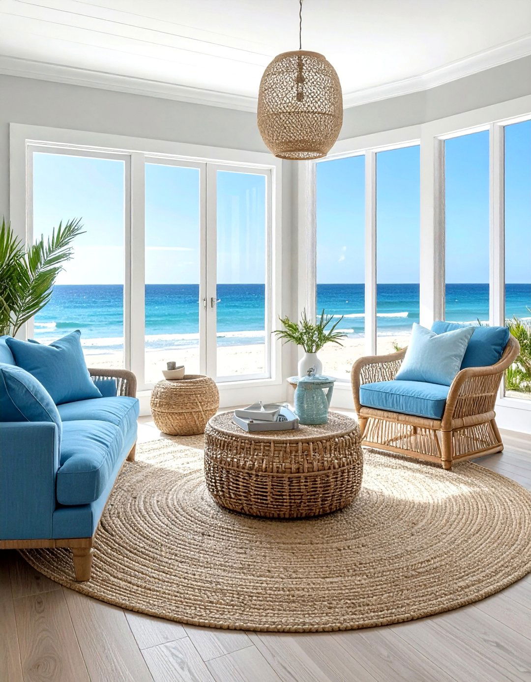 Coastal Living Room - 30 bright living room ideas
