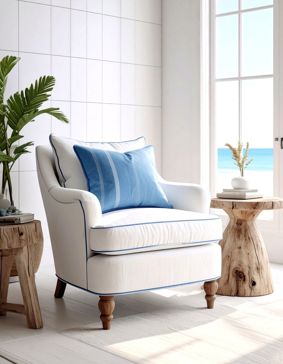 Coastal Living Room Chair - 30 living room barrel chair ideas