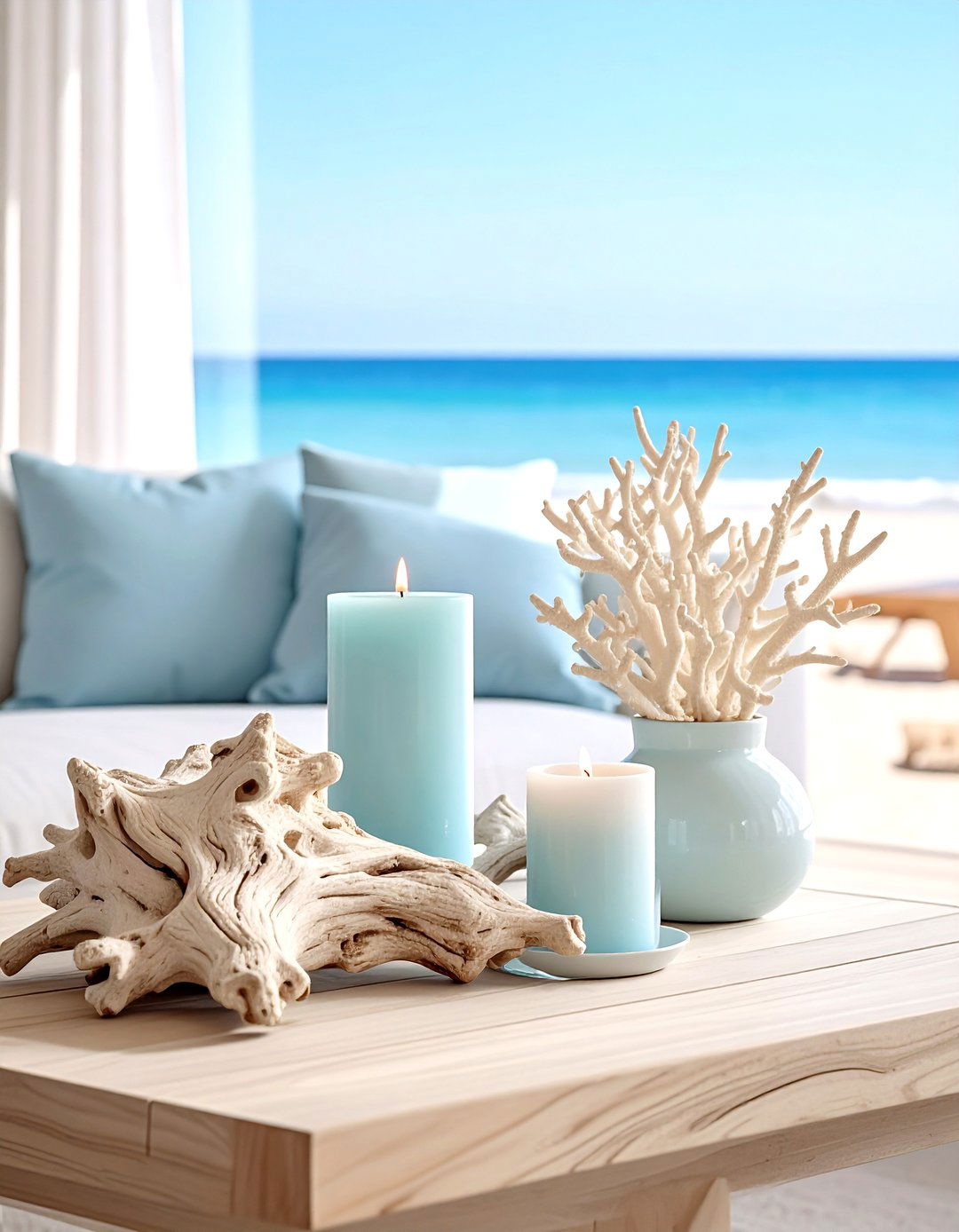 Coastal Living Room Table - 30 living room tablescape ideas