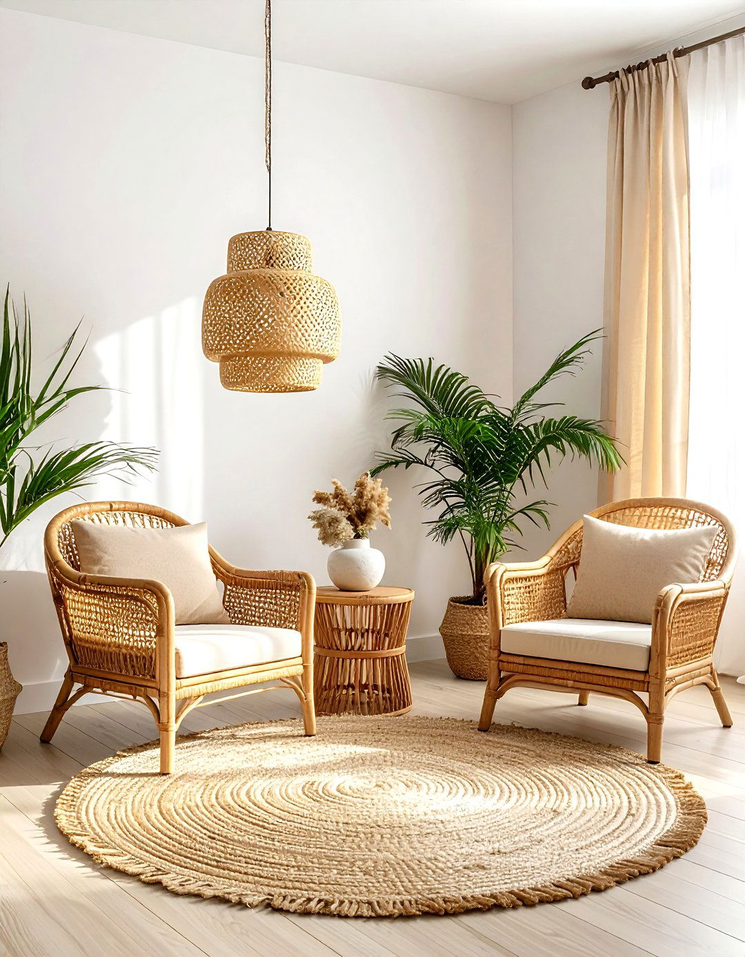 Coastal Living Room With Rattan Furniture - 30 coastal beige living room ideas