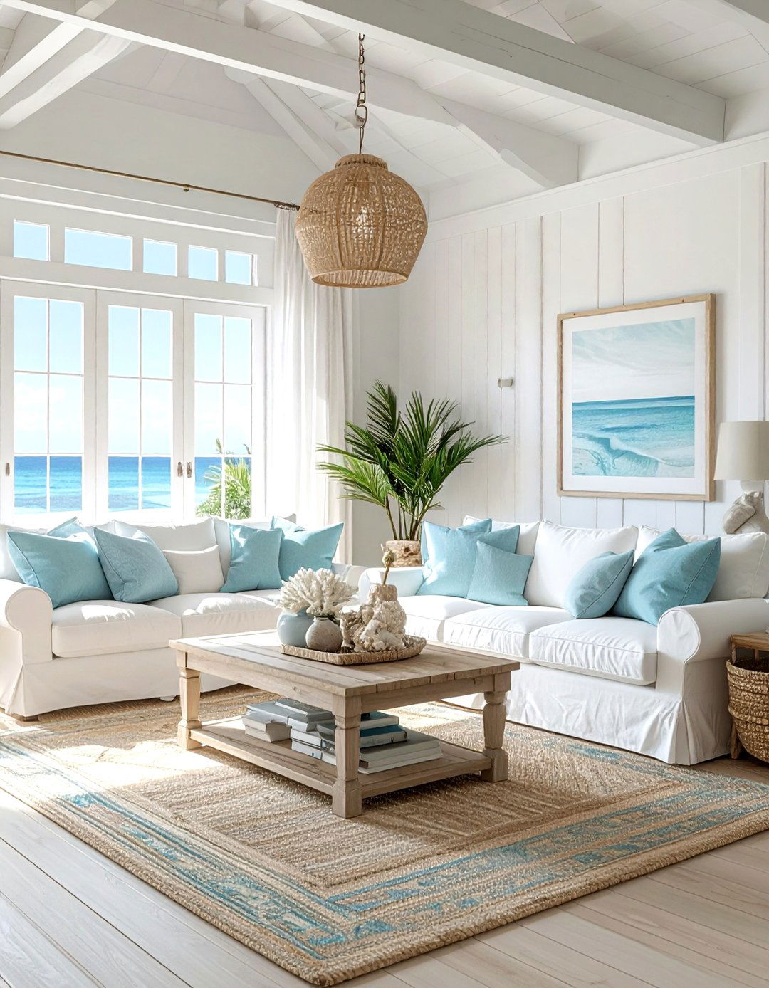 Coastal Living Room - 30 affordable living room ideas