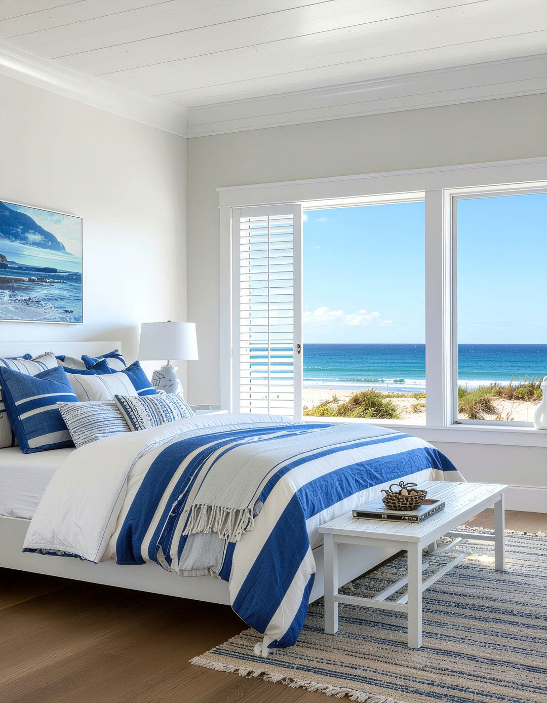 Coastal Louvered Screen - 30 bedroom screen ideas