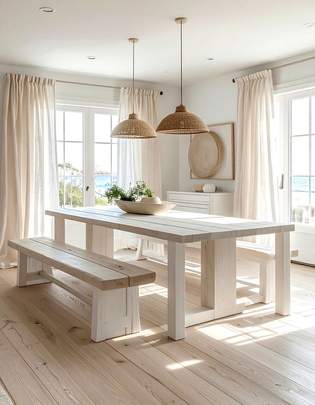 Coastal Minimalist Dining Room - 30 Los Angeles dining room ideas