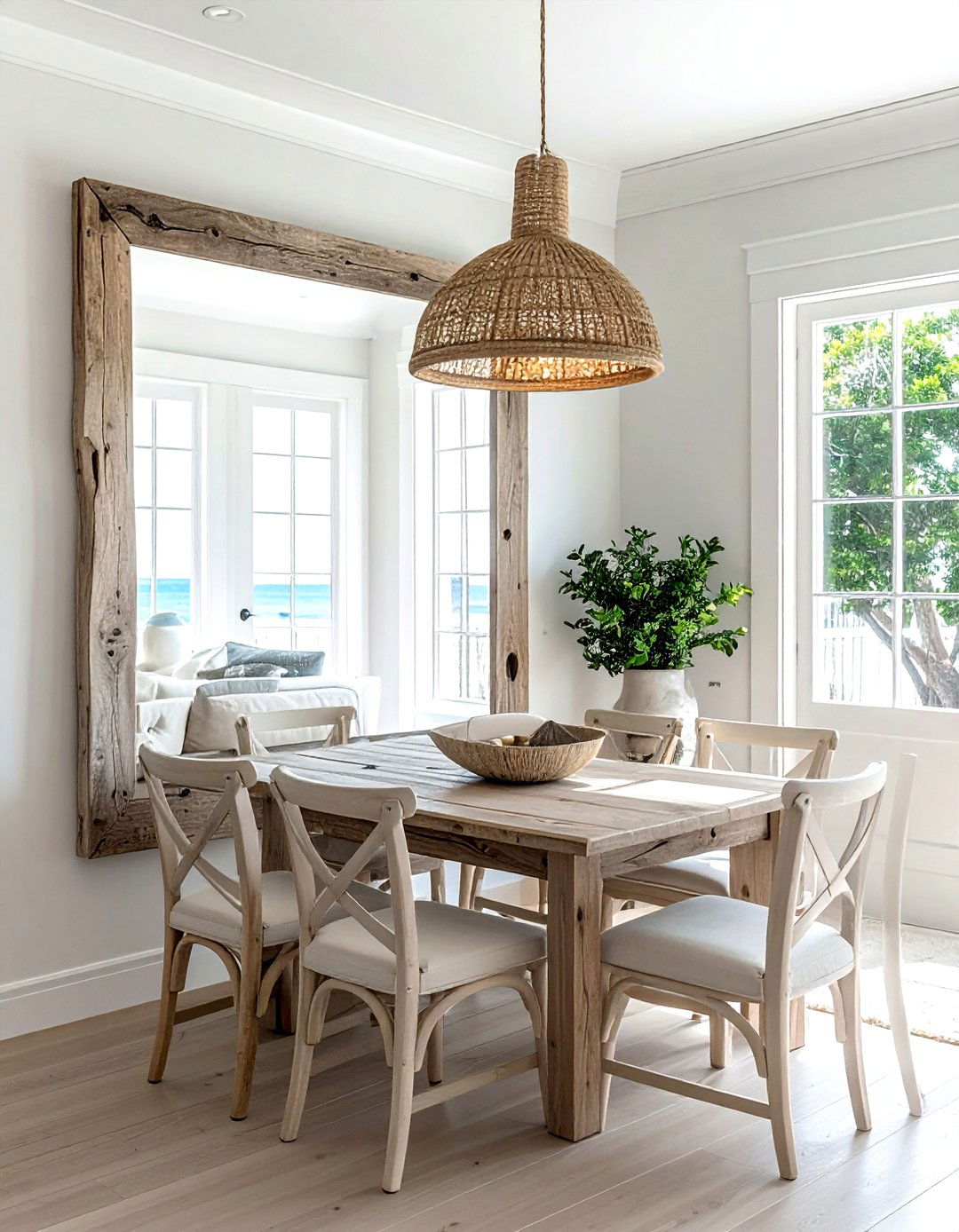 Coastal Mirror - 30 Nantucket dining room ideas