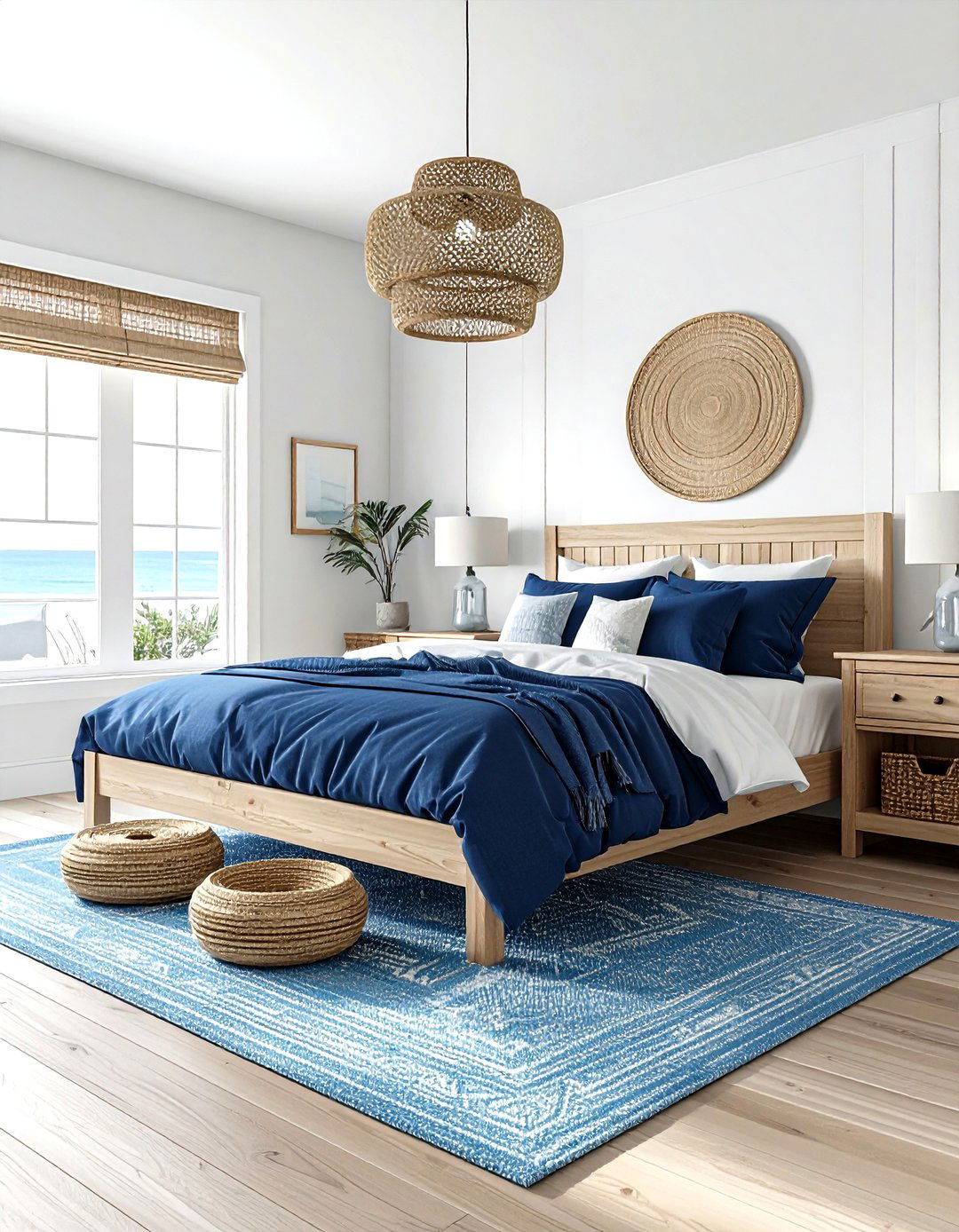 Coastal Navy Bedroom - 30 navy bedroom ideas