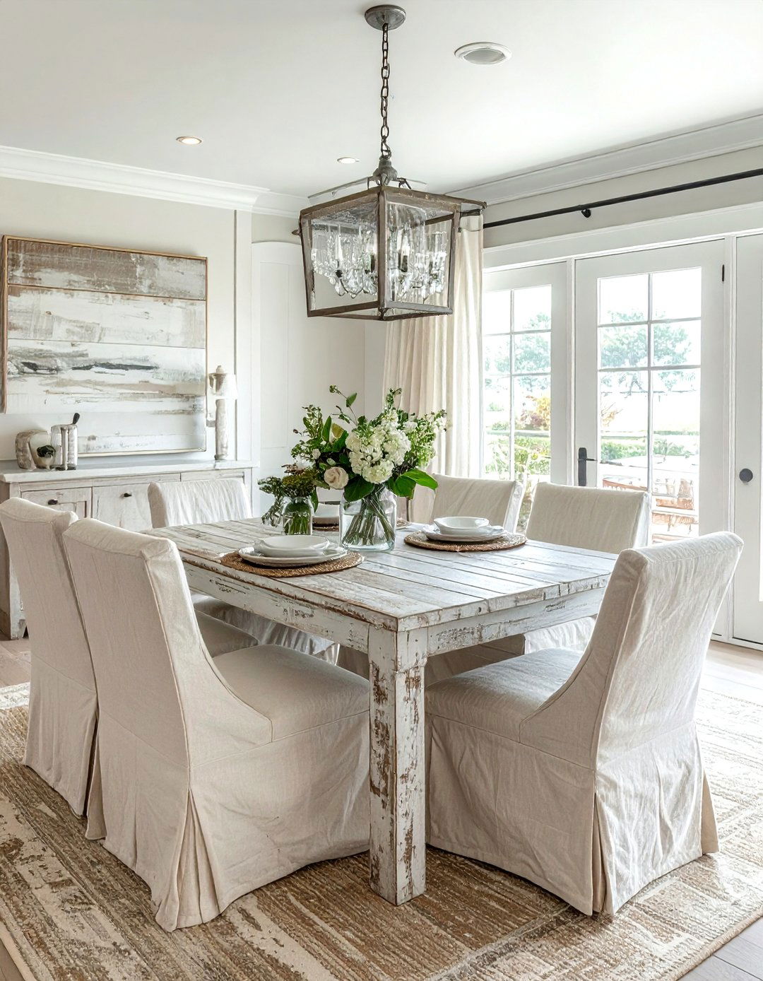 Coastal Neutral Dining Set - 30 beige dining room furniture ideas