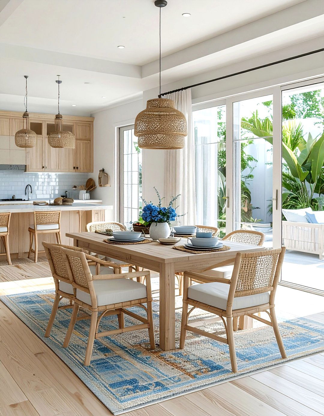 Coastal Open Plan Living Dining - 30 open plan dining ideas