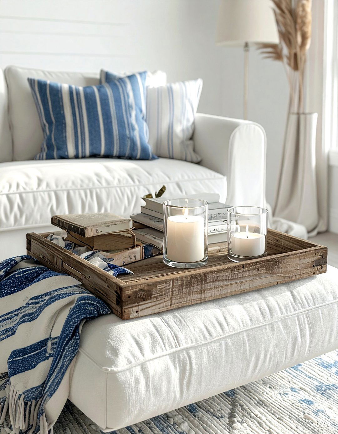 Coastal Ottoman Styling - 30 ottoman styling ideas