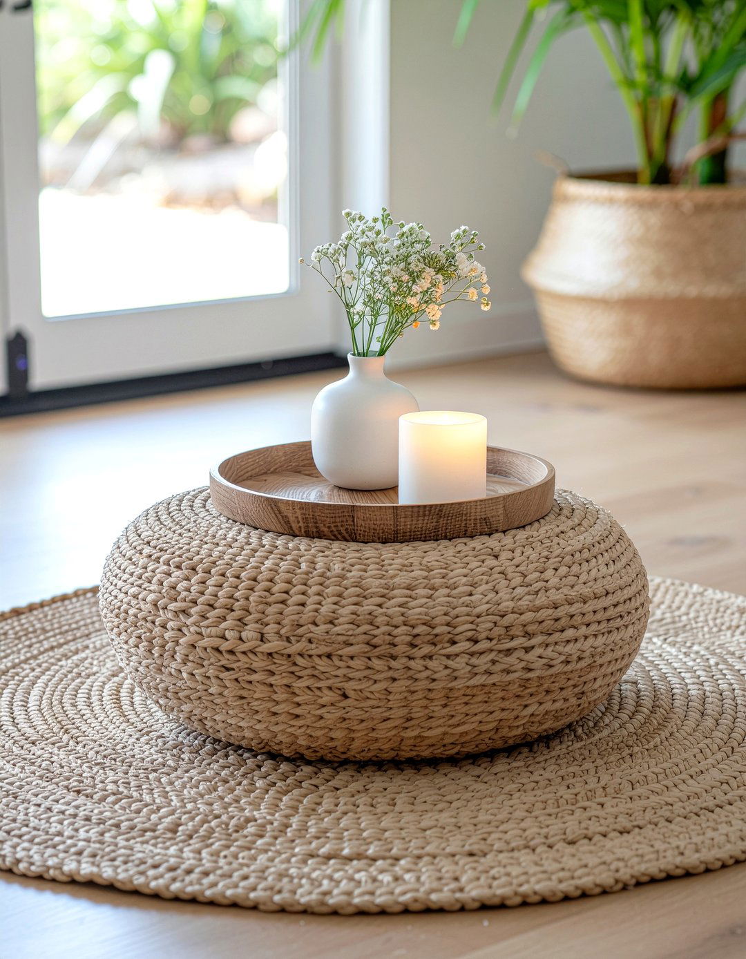 Coastal Ottoman Styling - 30 nantucket living room ideas