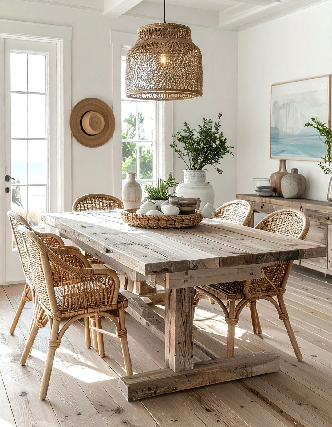 Coastal Reclaimed Wood Dining Table - 30 reclaimed wood dining table ideas