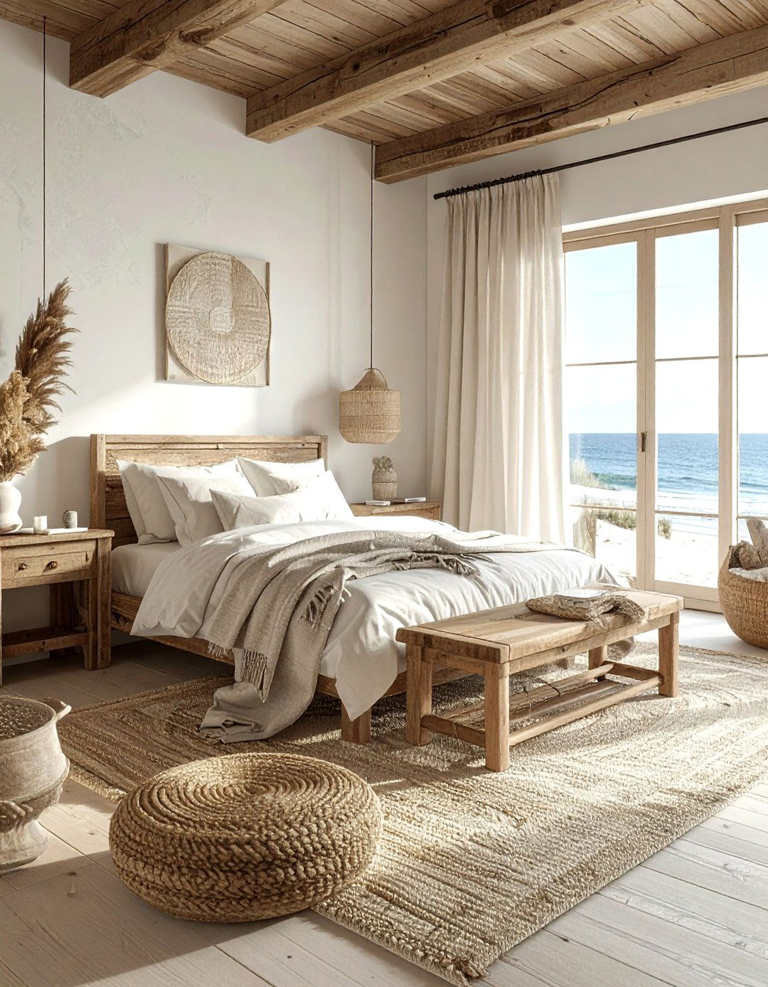 Coastal Rustic Style Bedroom - 30 rustic beige bedroom ideas