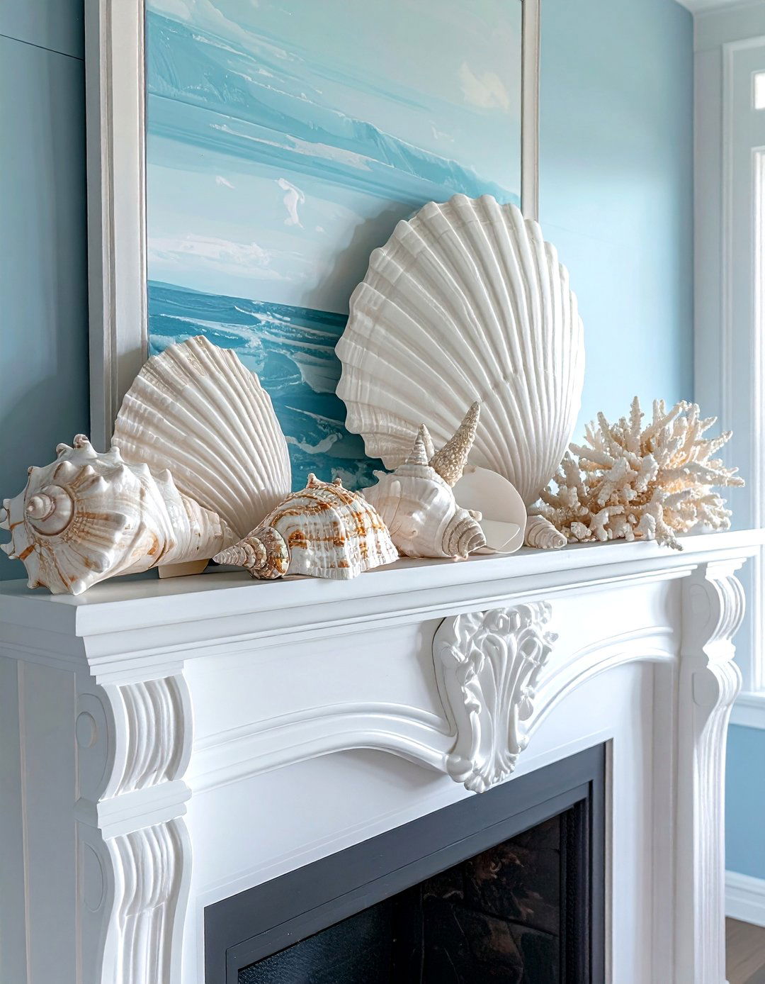 Coastal Seashell Decor - 30 mantel decor ideas