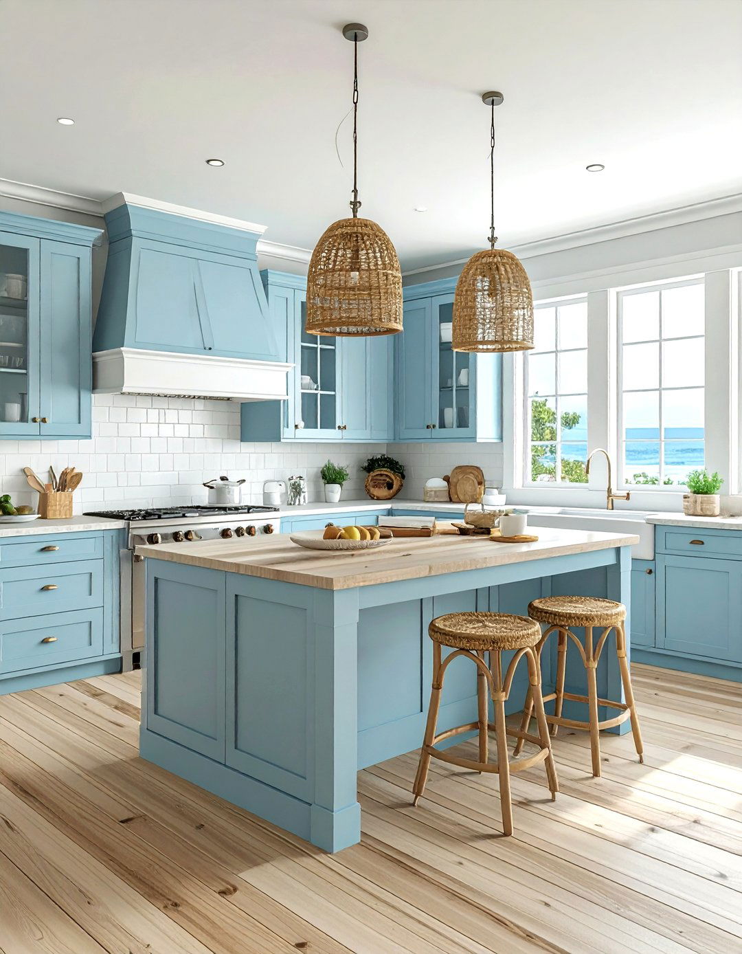 Coastal Shaker Kitchen - 30 shaker kitchen cabinet ideas