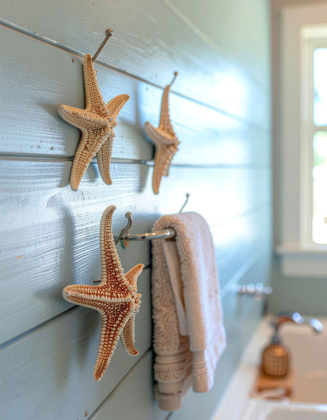 Coastal Shell Hook - 30 bathroom towel hook ideas