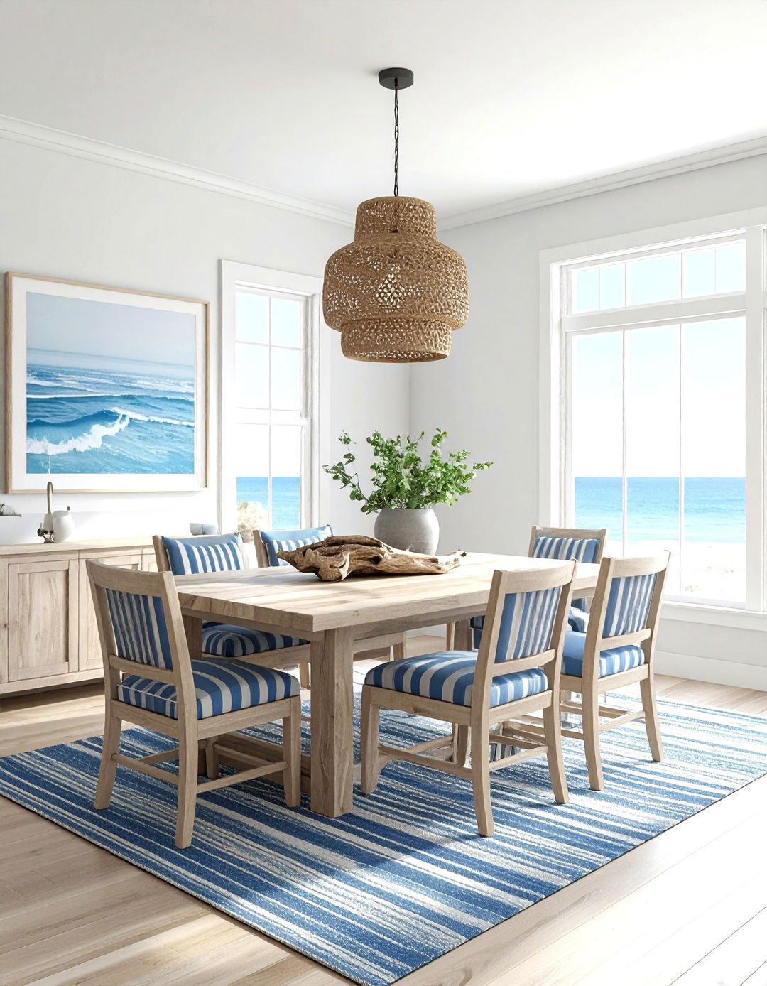 Coastal Square Dining Room Look - 30 square dining room ideas
