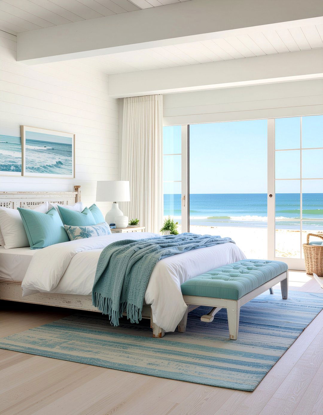 Coastal Style Bedroom - 30 nature themed bedroom ideas