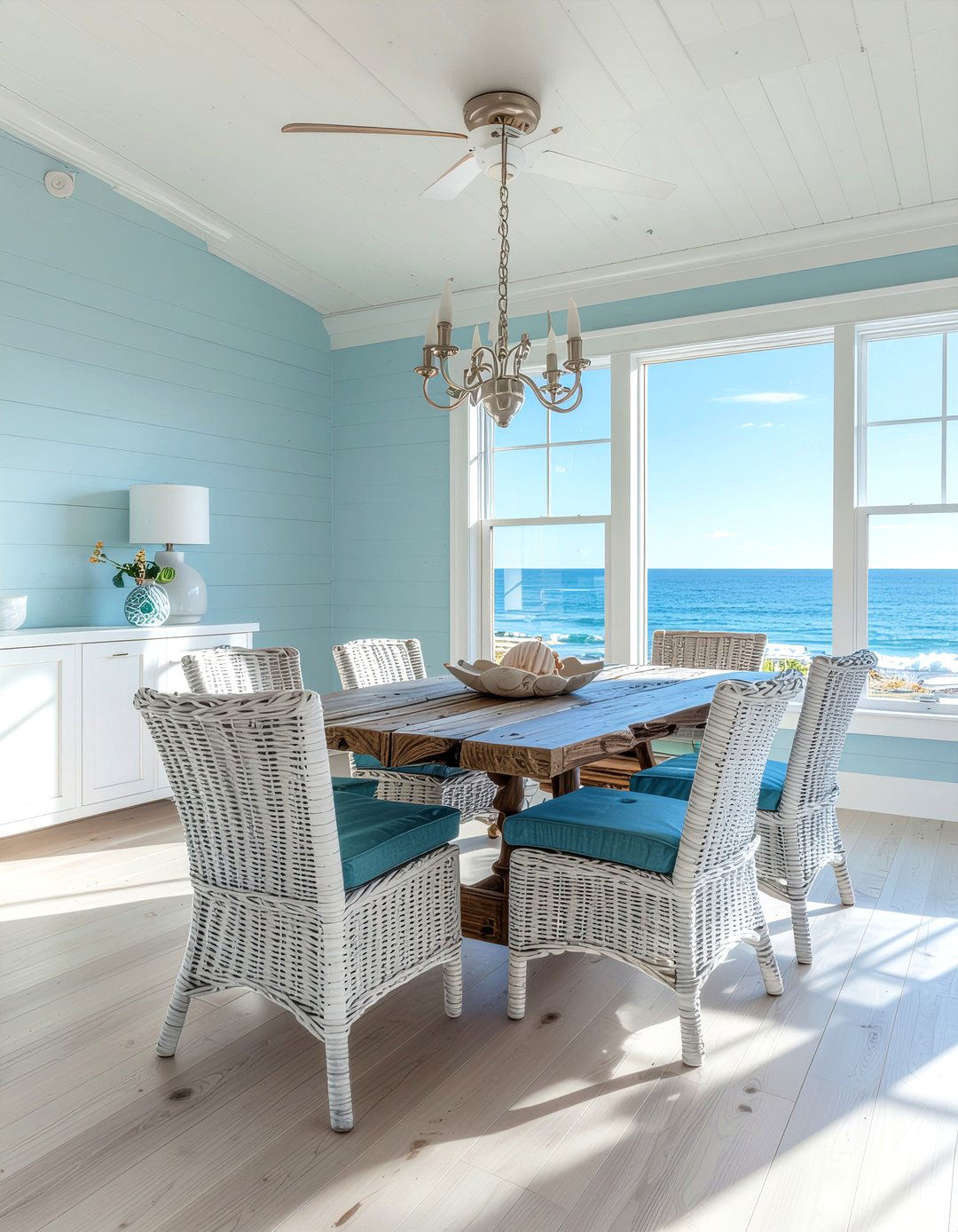 Coastal Style Dining Room - 30 dining room seating for 6 ideas