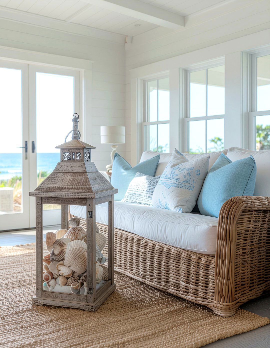 Coastal Style Lantern - 30 lantern decor ideas