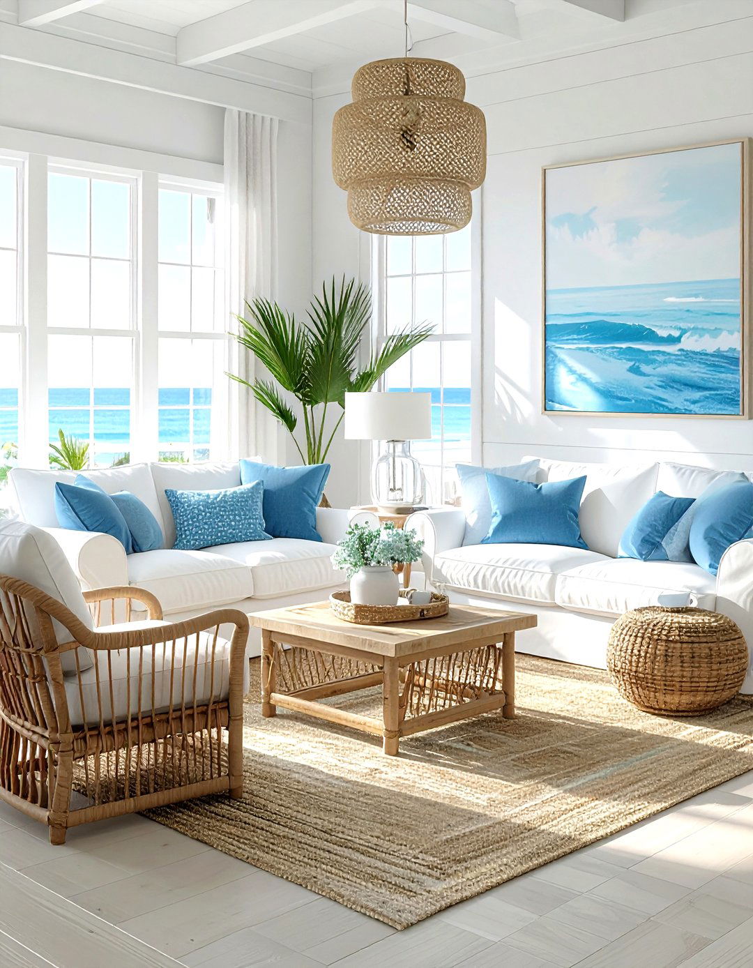 Coastal Style Living Room - 30 living room furniture settings