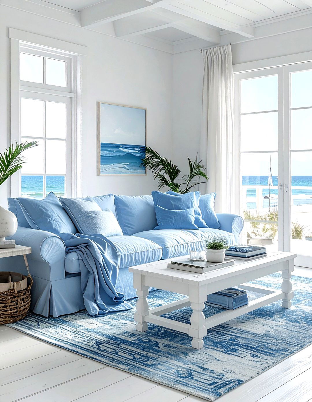 Coastal Style Sleeper - 30 living room sleeper sofa ideas