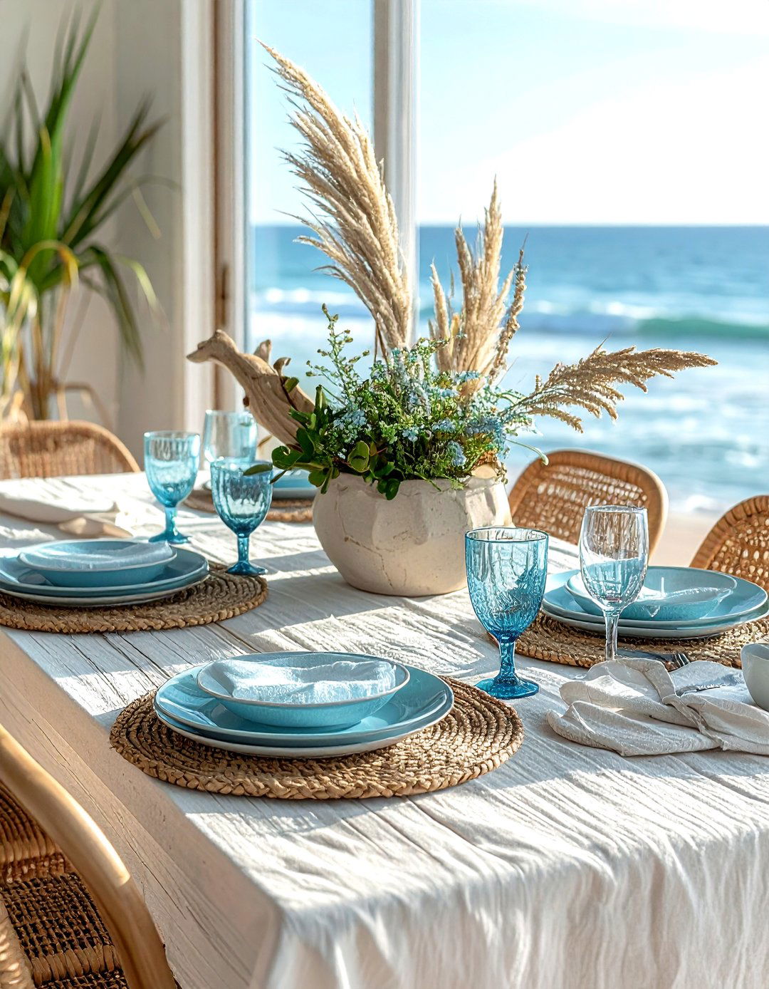 Coastal Table Setting - 30 casual table setting dining ideas