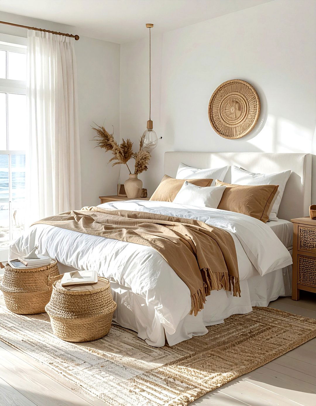 Coastal Tan And White Bedroom - 30 tan and white bedroom ideas