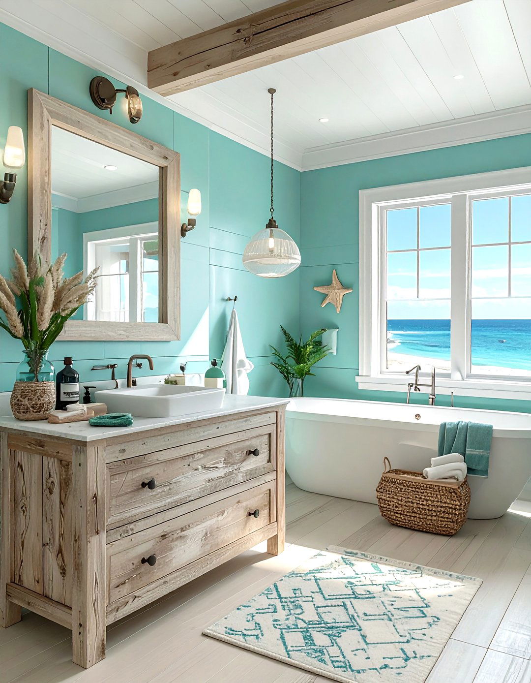 Coastal Teal Bathroom Design - 30 teal bathroom ideas