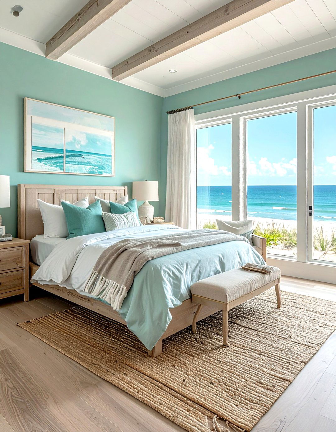 Coastal Teal Bedroom - 30 modern teal bedroom ideas