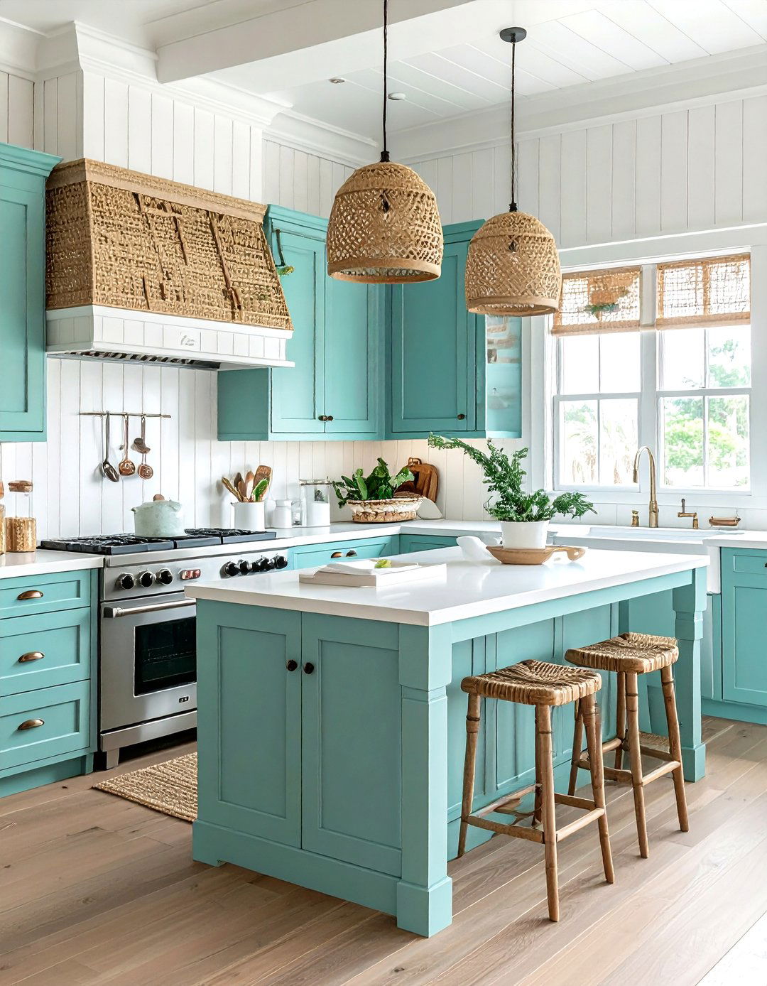 Coastal Teal Kitchen - 30 teal kitchen ideas